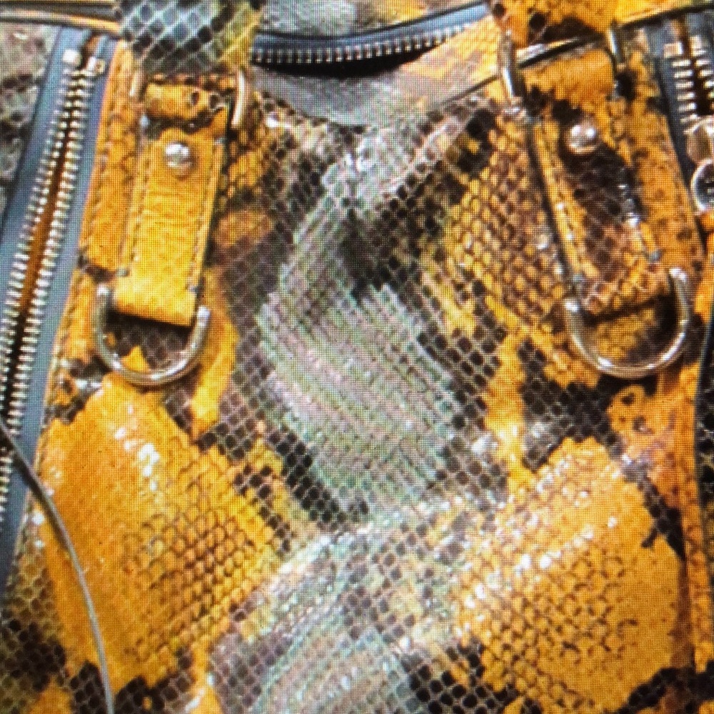 Botkier Howard St. Snakeskin /Python Satchel Euc - image 2